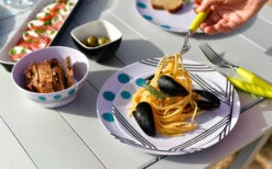 Berger Dots Melamin Geschirr-Set 16-tlg. Blau -Berger 260273 1859640 1