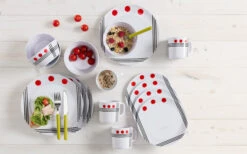 Berger Dots Melamin Geschirr-Set 16-tlg. Rot -Berger 293383 2404276 2